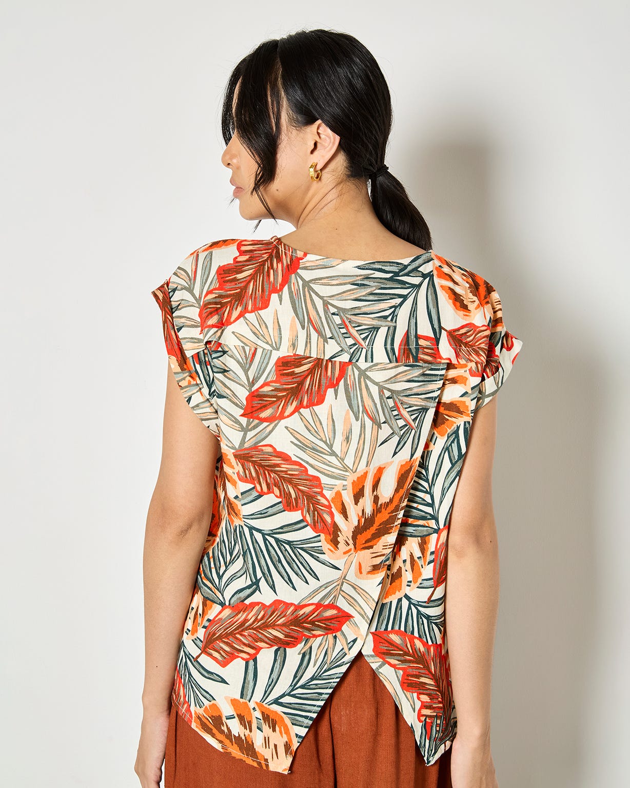 Apricot Printed Top