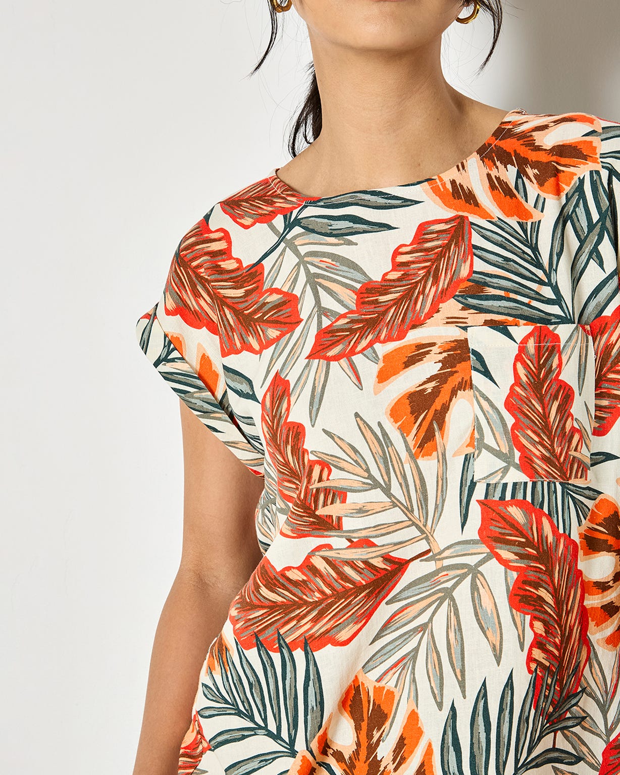 Apricot Printed Top