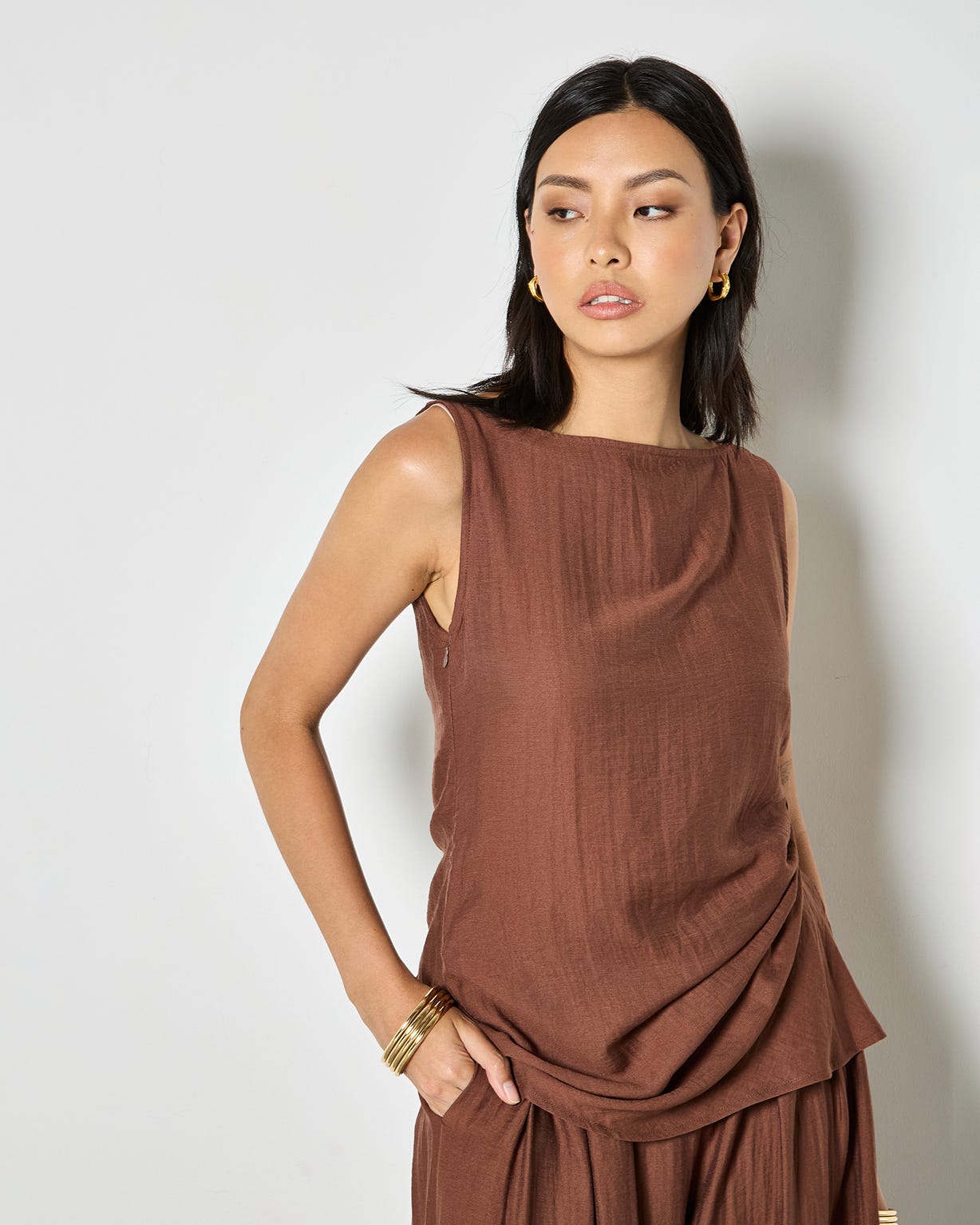 Apricot Knot Detail Top