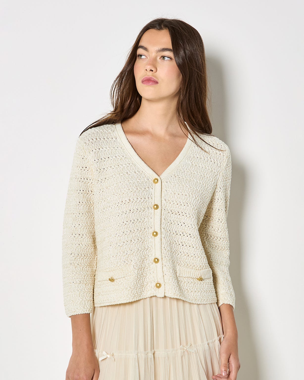 Apricot Classic Cardigan