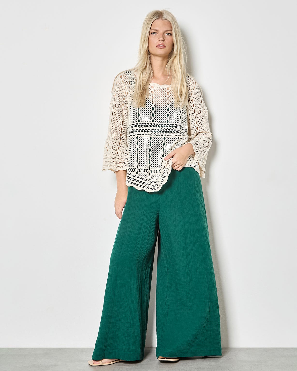 Apricot Crochet Top 