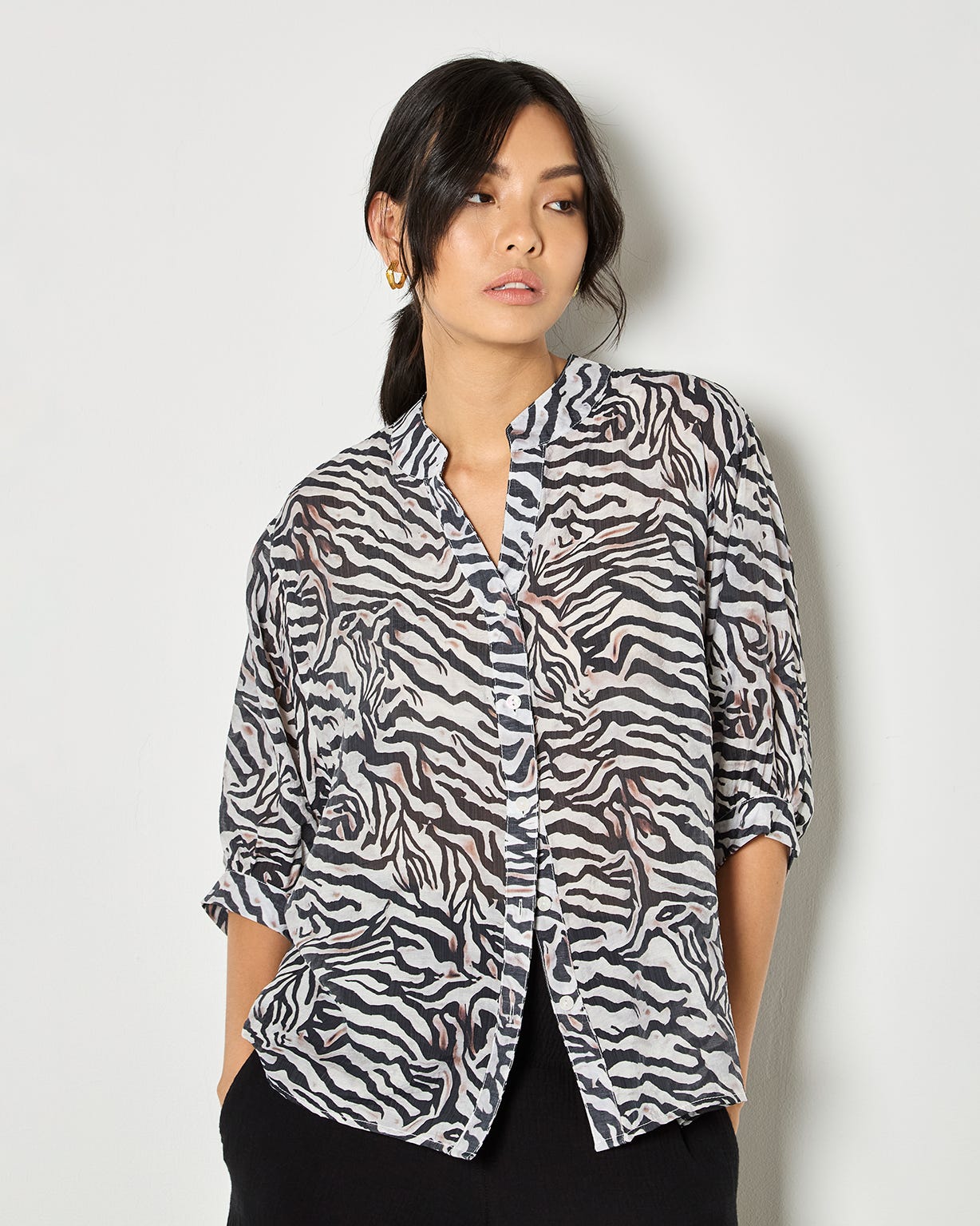 Apricot Zebra Blouse