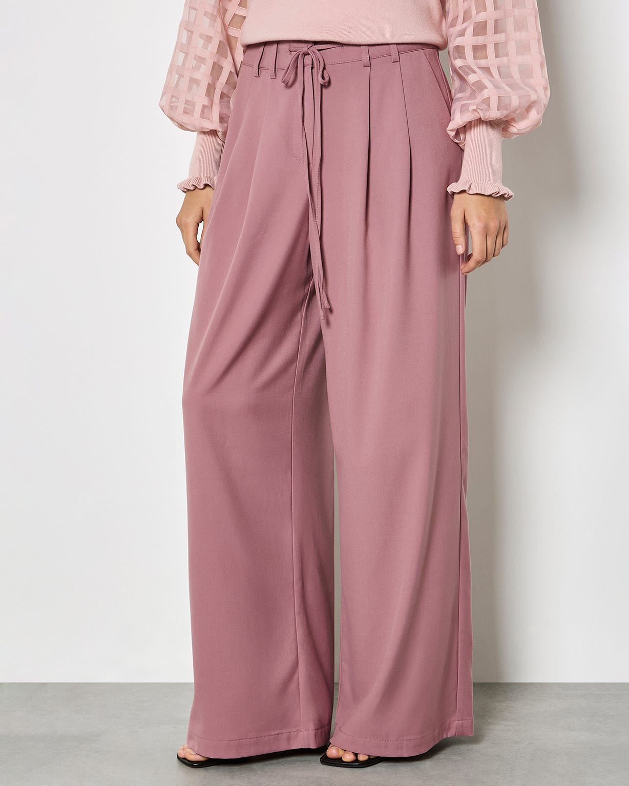 Apricot Wide Leg Trousers