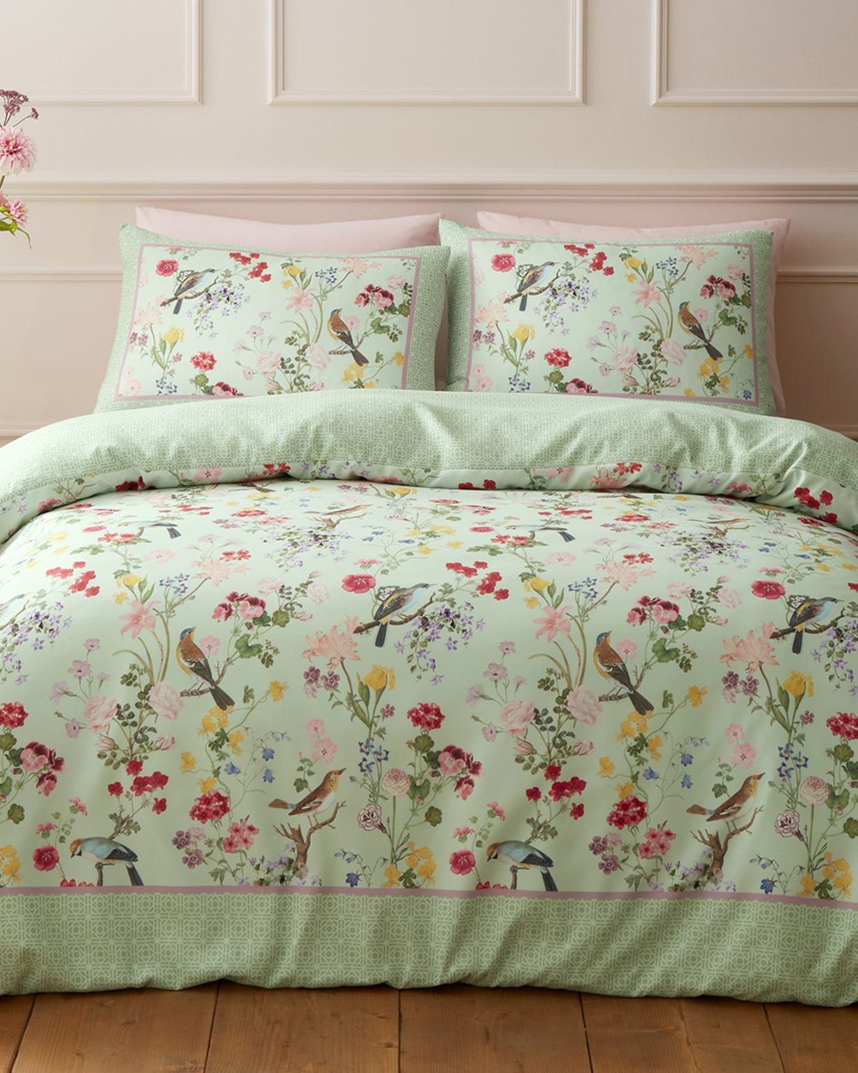 Catherine Lansfield Birds in Bloom Duvet Set 
