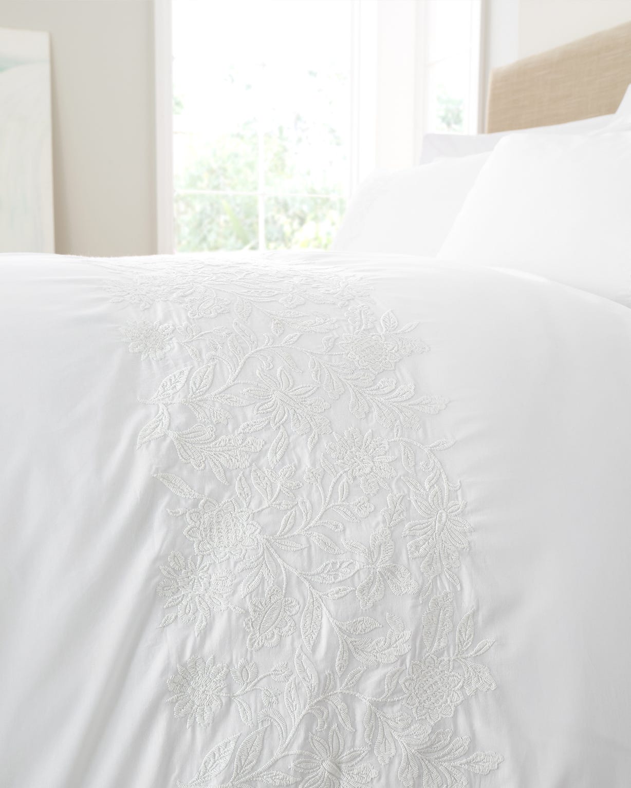 Embroidery Floral Duvet Set 