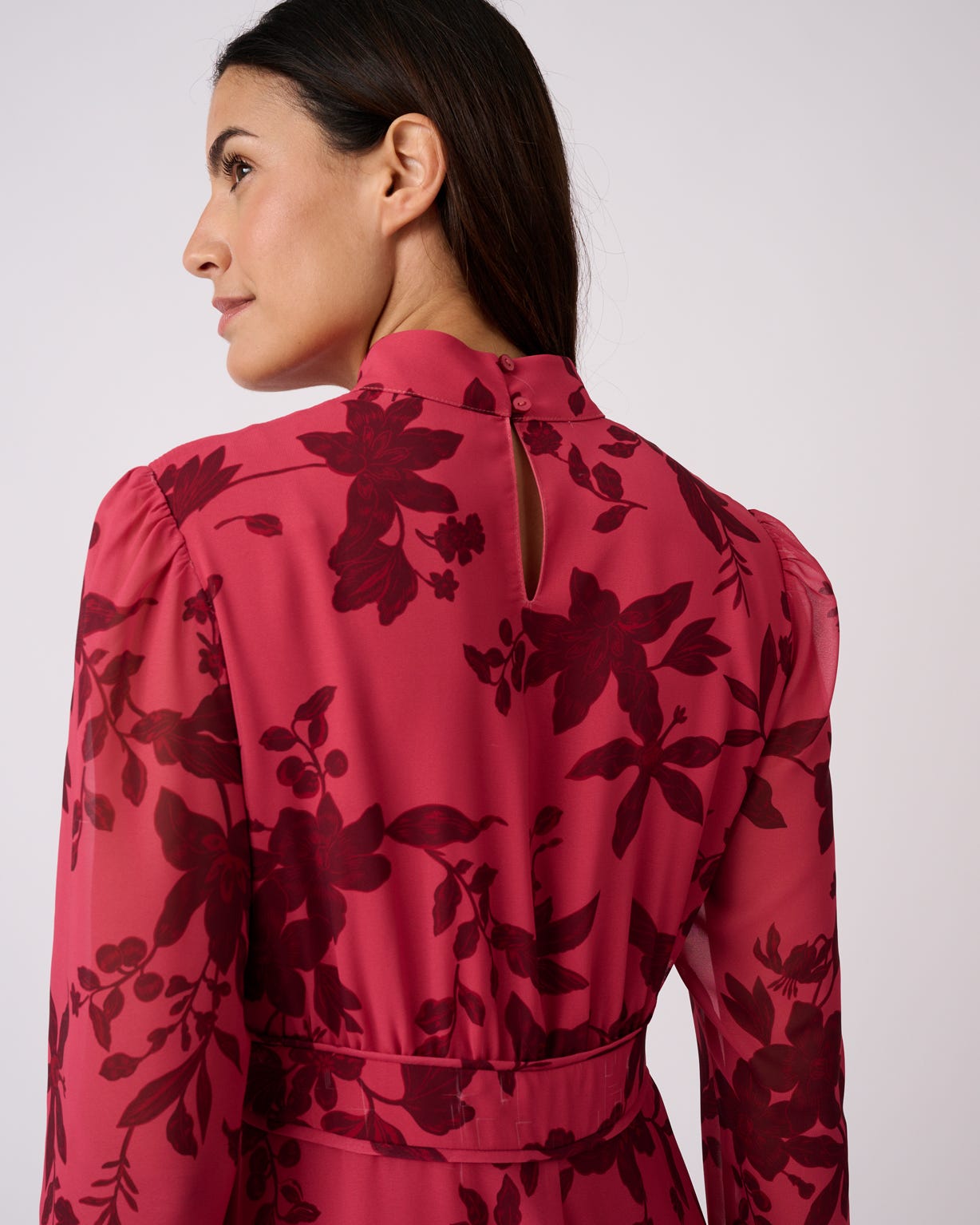 High Neck Print Dress 
