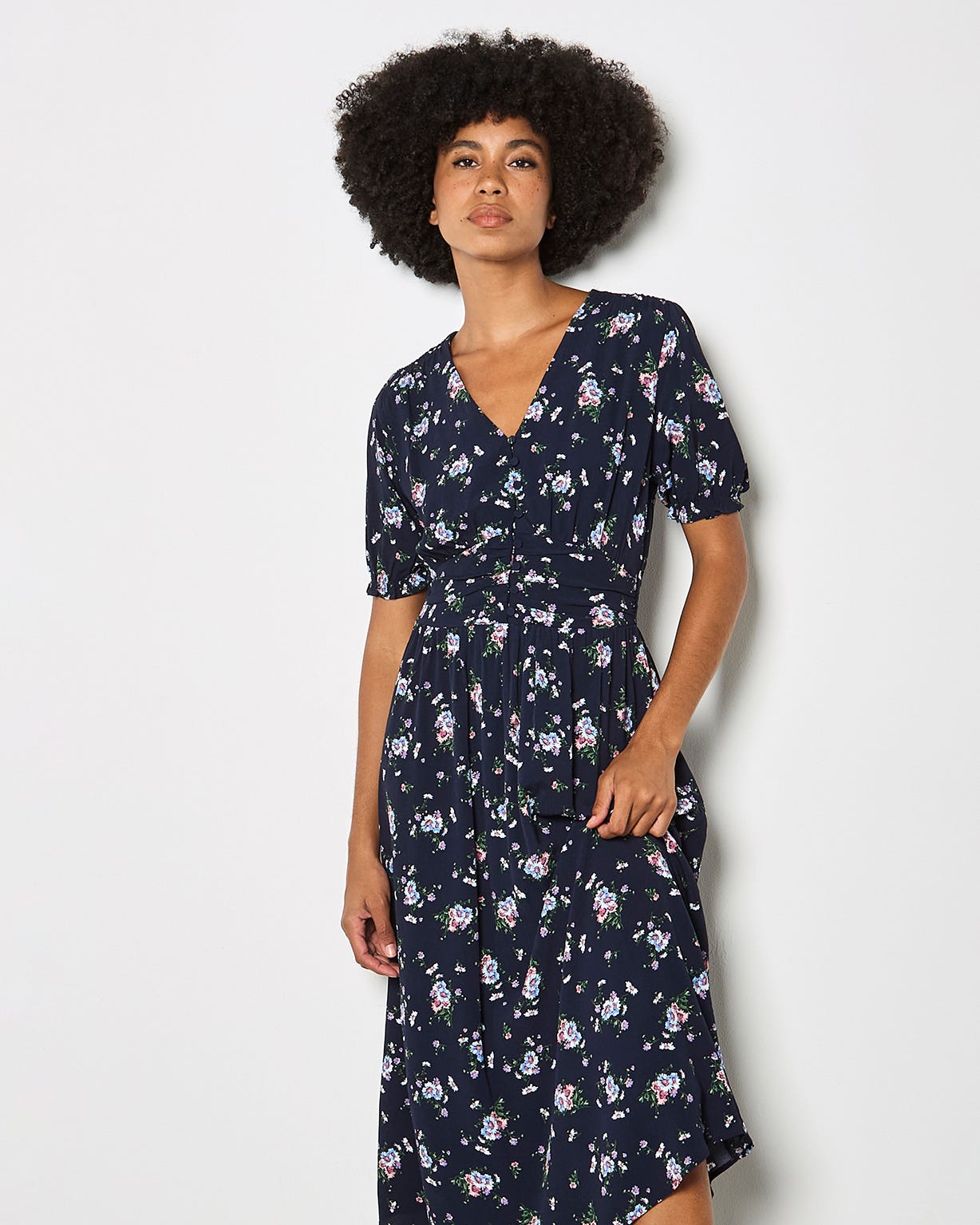 Apricot Midi Dress
