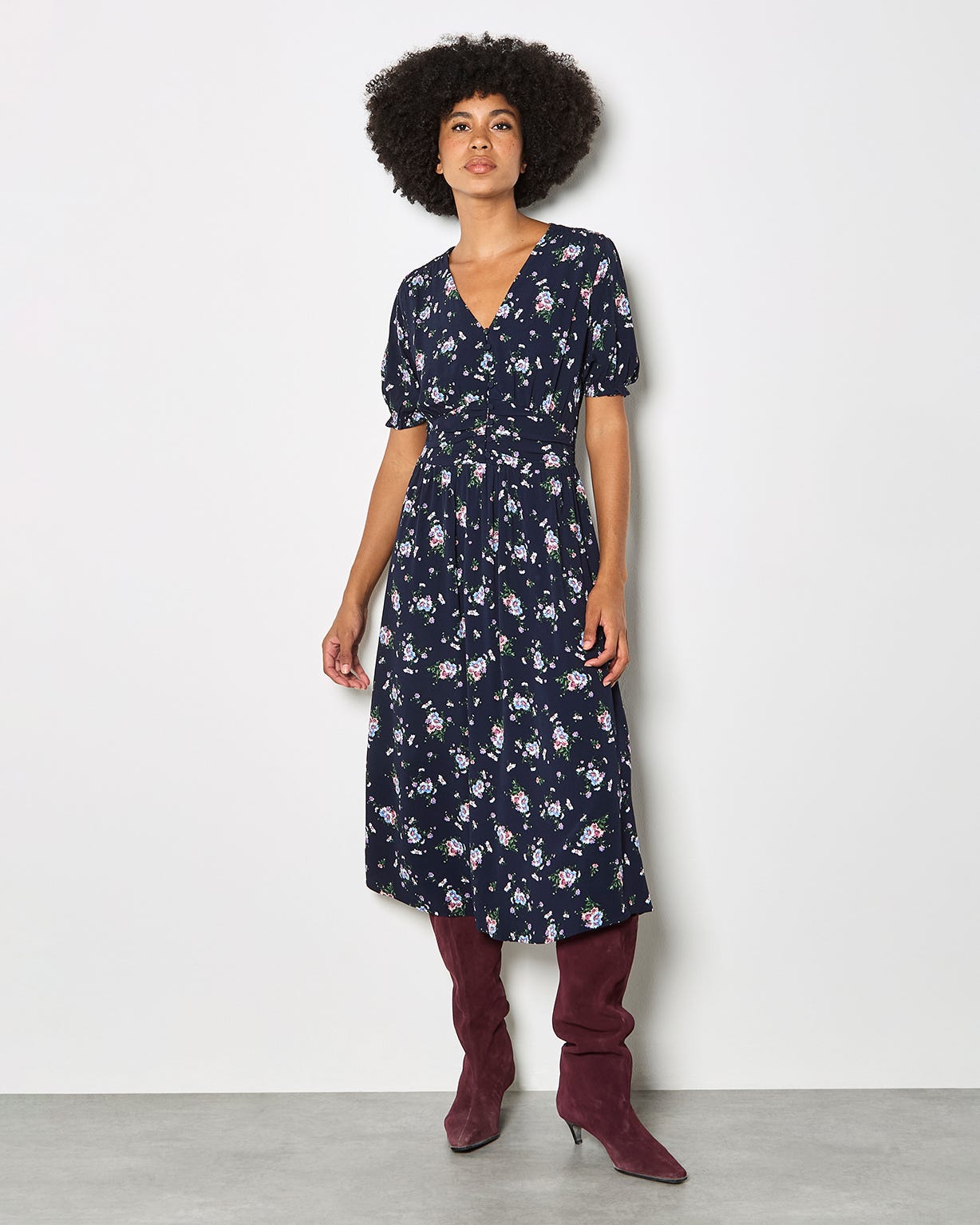 Apricot Midi Dress