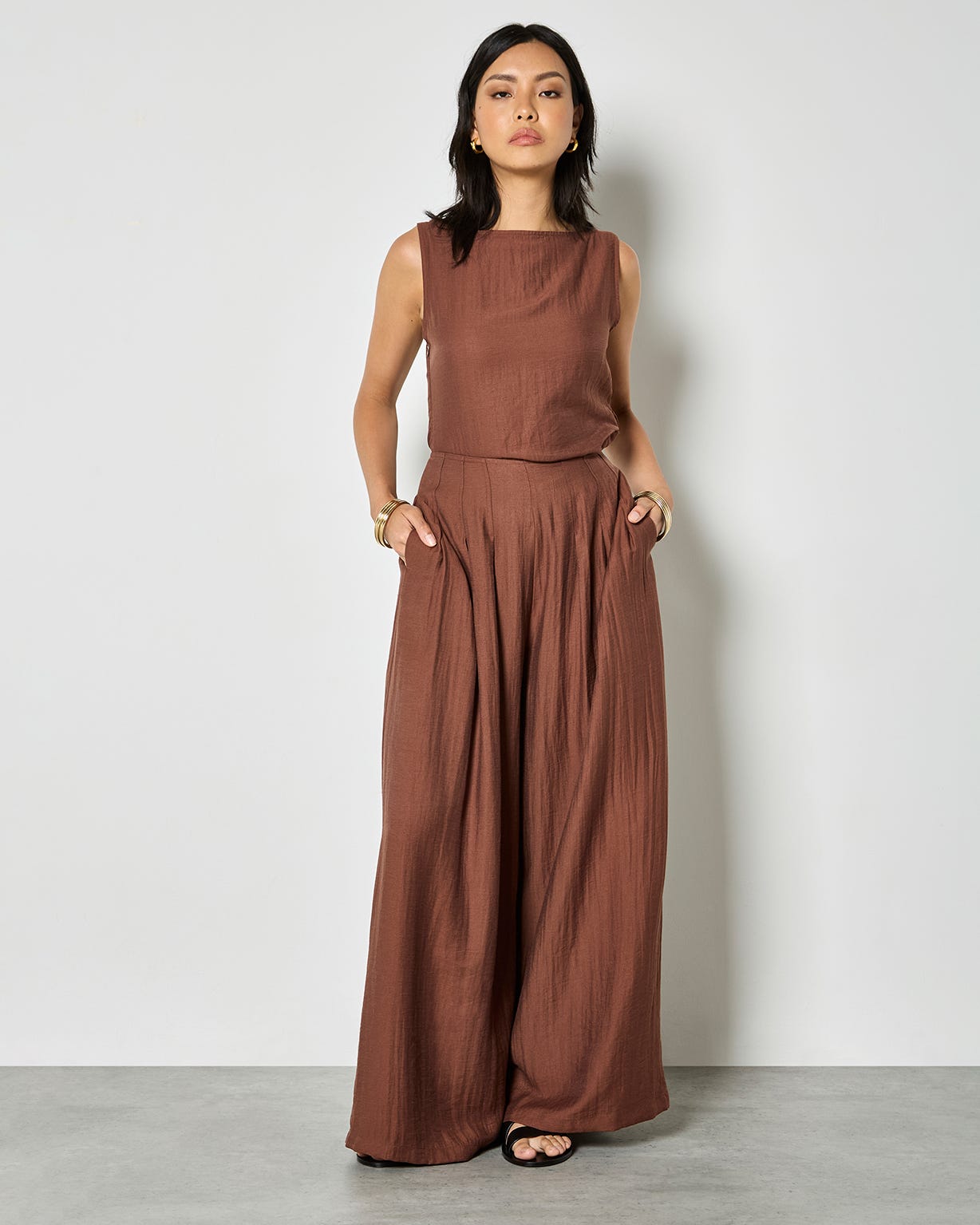 Apricot  Wide Leg Trousers