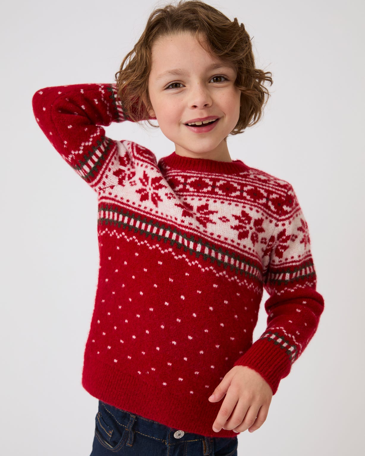 Thermolactyl Kids Fair Isle inspired Christmas Jumper 