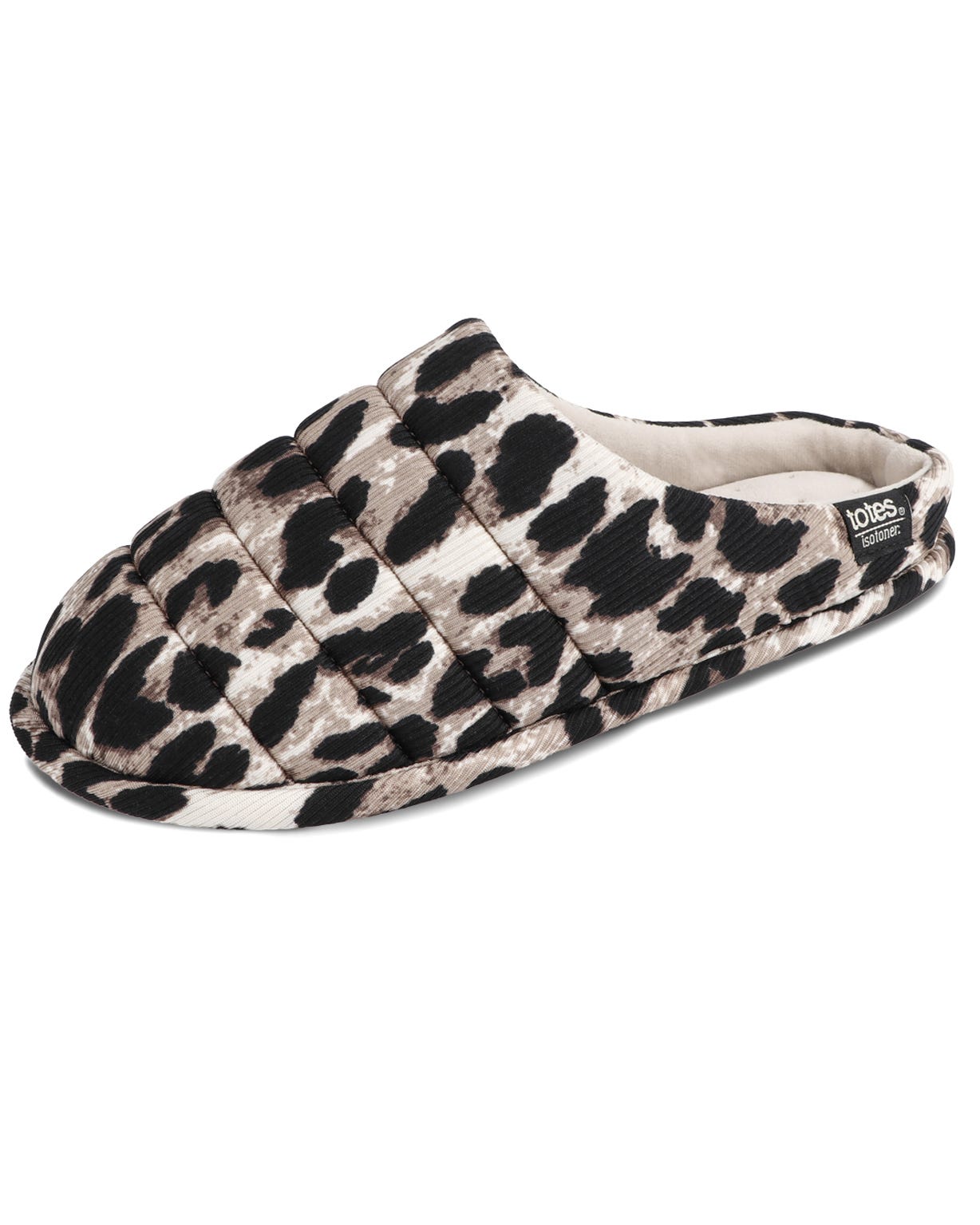Totes Isotoner Ladies Animal Fur Mule Slipper 