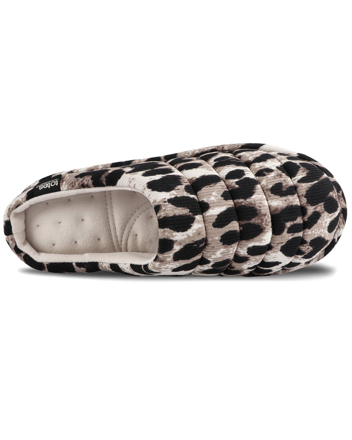 Totes Isotoner Ladies Animal Fur Mule Slipper 