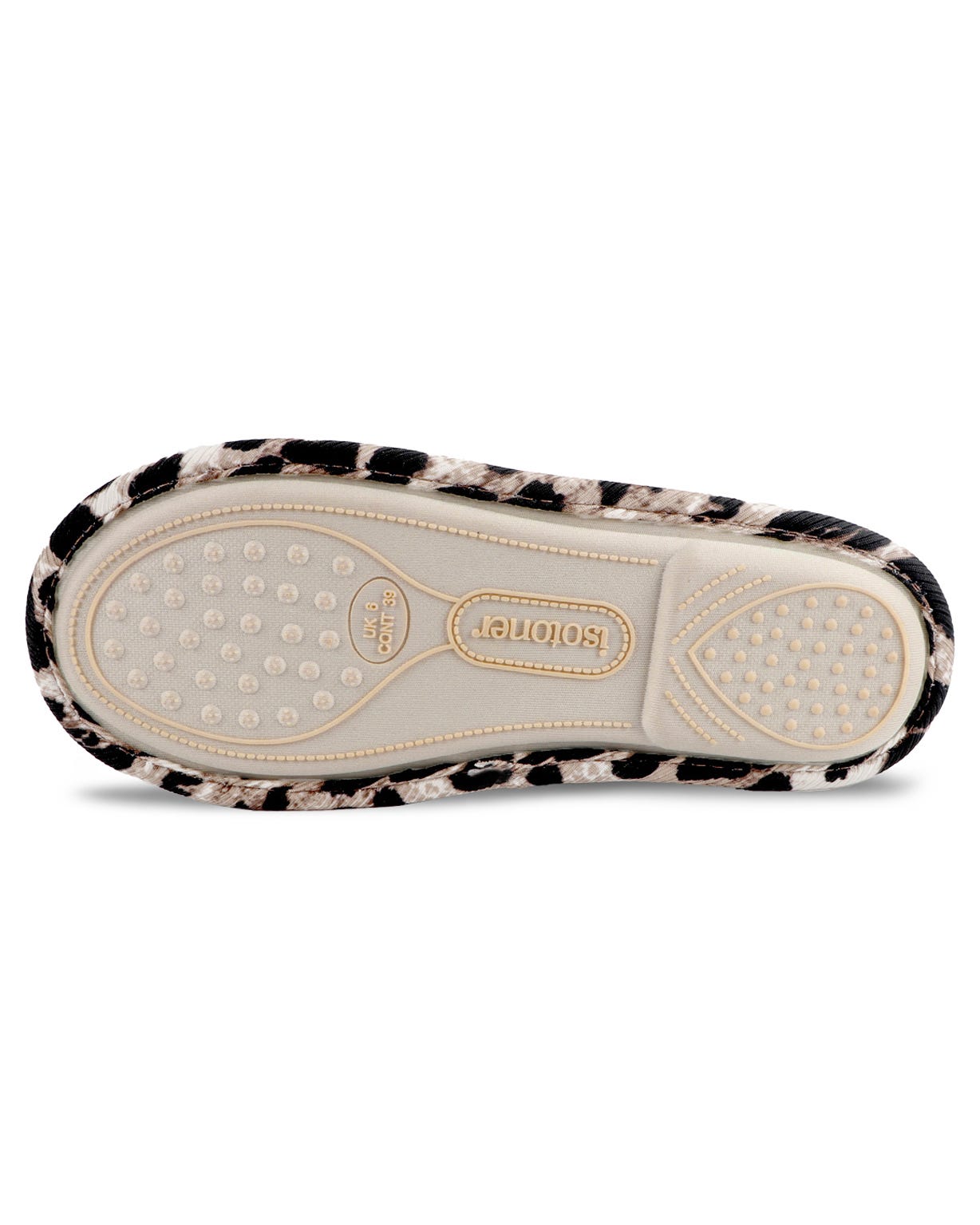 Totes Isotoner Ladies Animal Fur Mule Slipper 