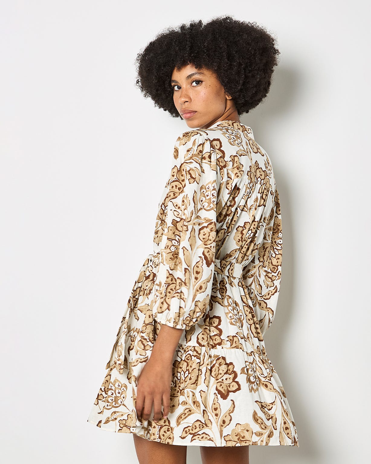 Apricot Shirt Dress