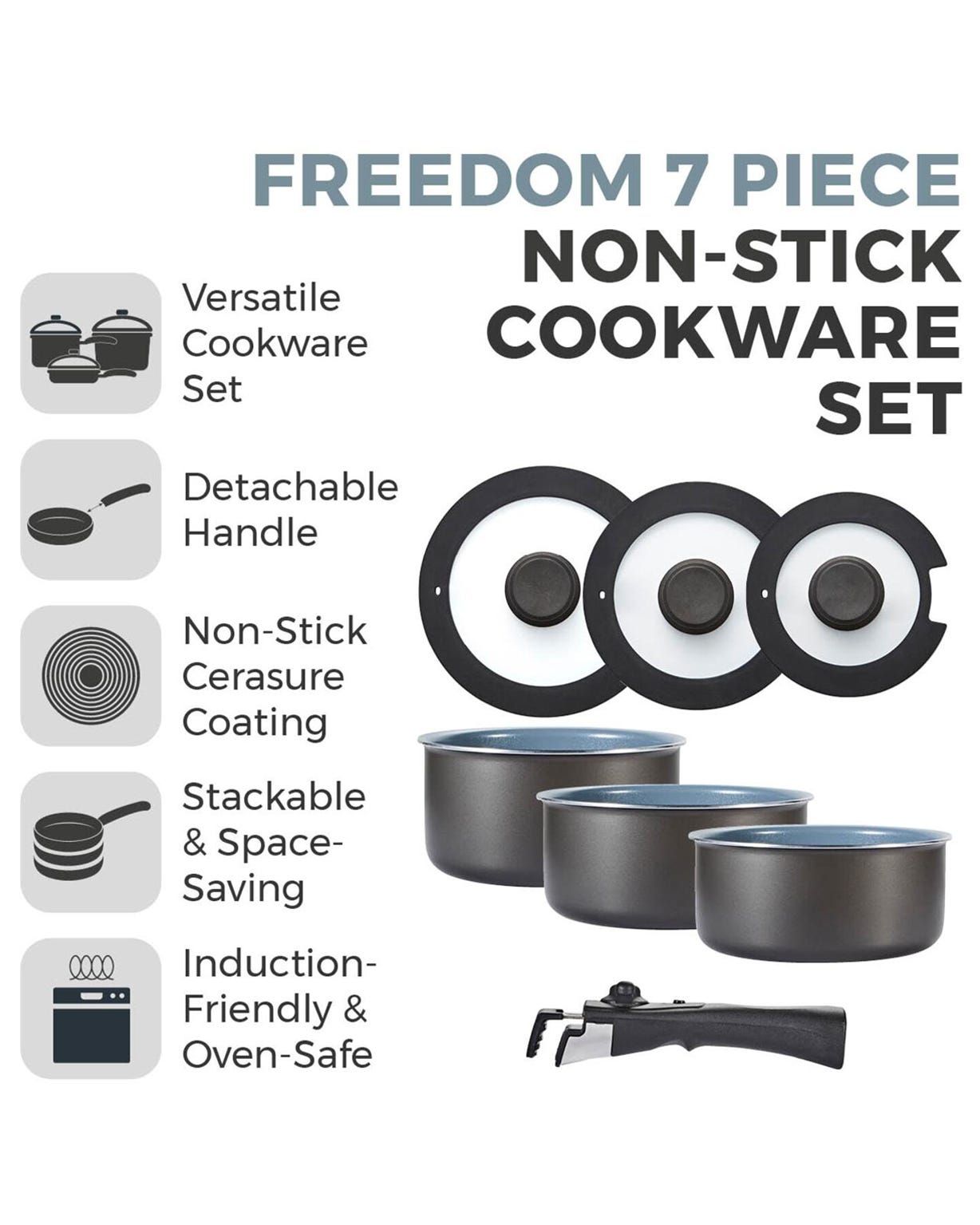 Freedom 7 Piece Cookware Pan Set