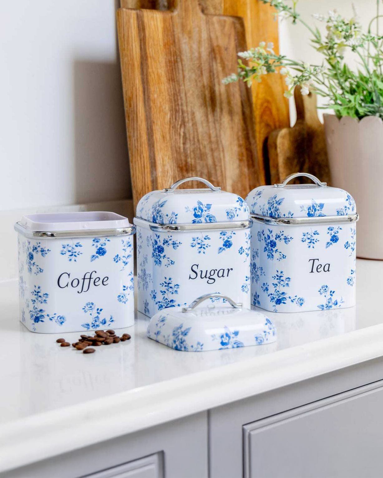 Laura Ashley Set of 3 Canisters - China Rose 