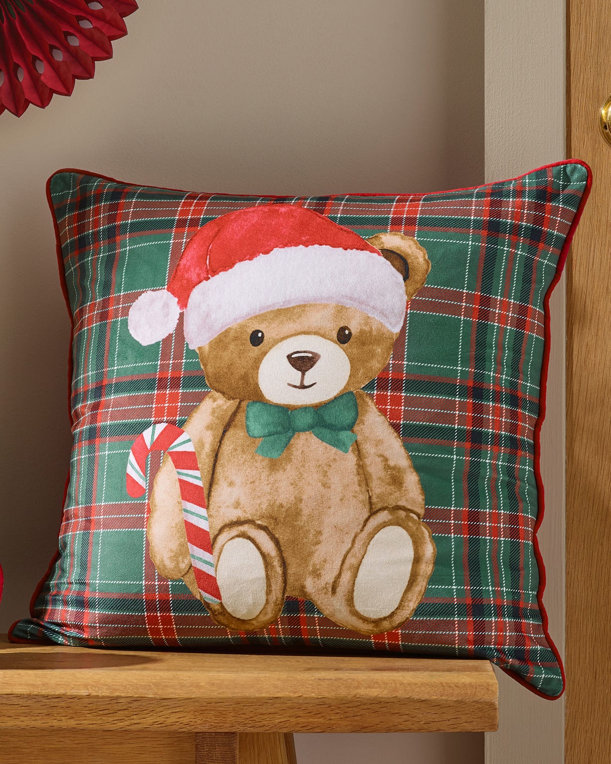 Christmas Teddy Bear Cushion 