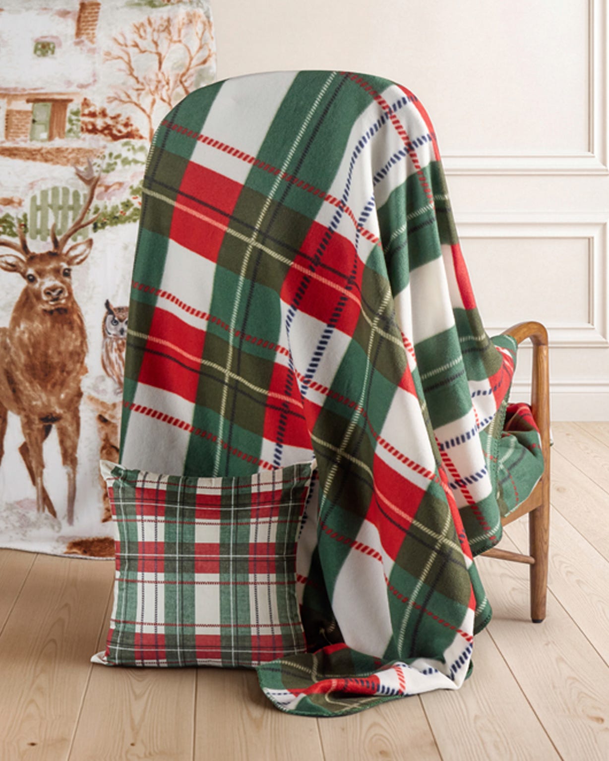 Pack of 2 Checked Throws 