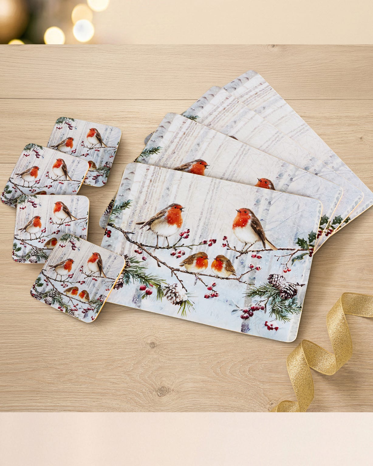 Robins Placemat & Coaster Set 