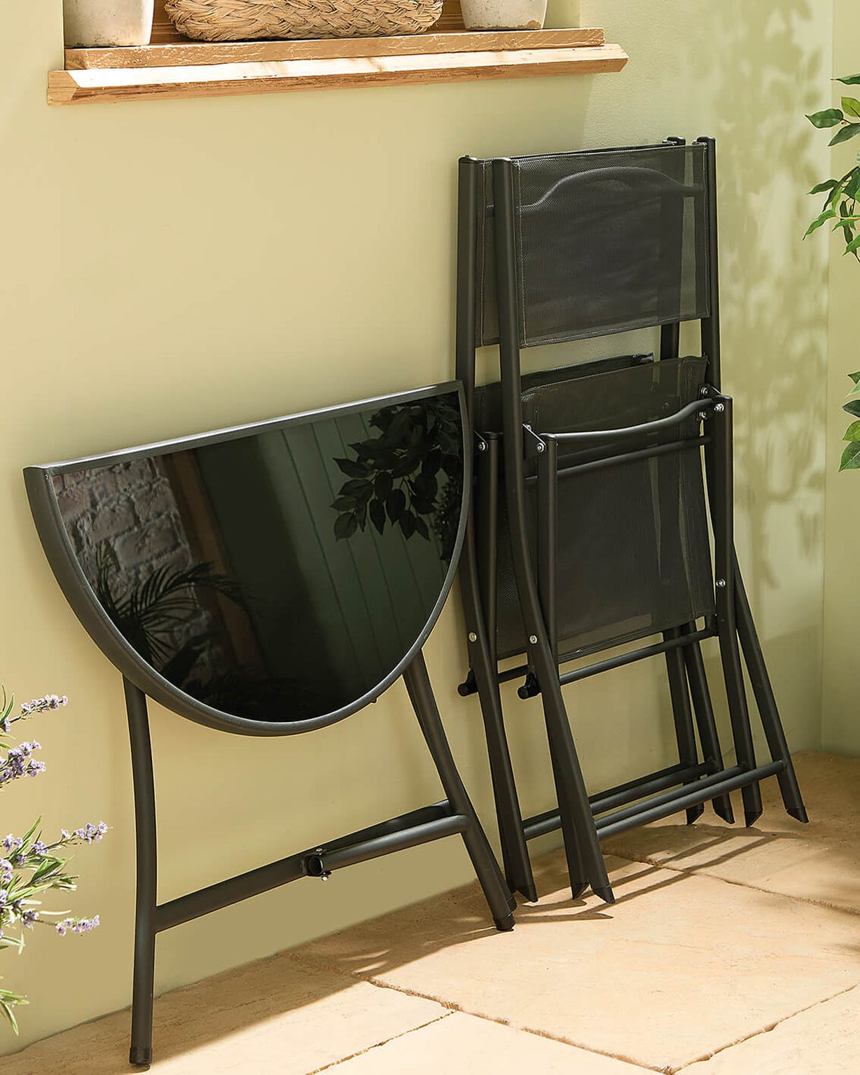 Folding Half Bistro Set 