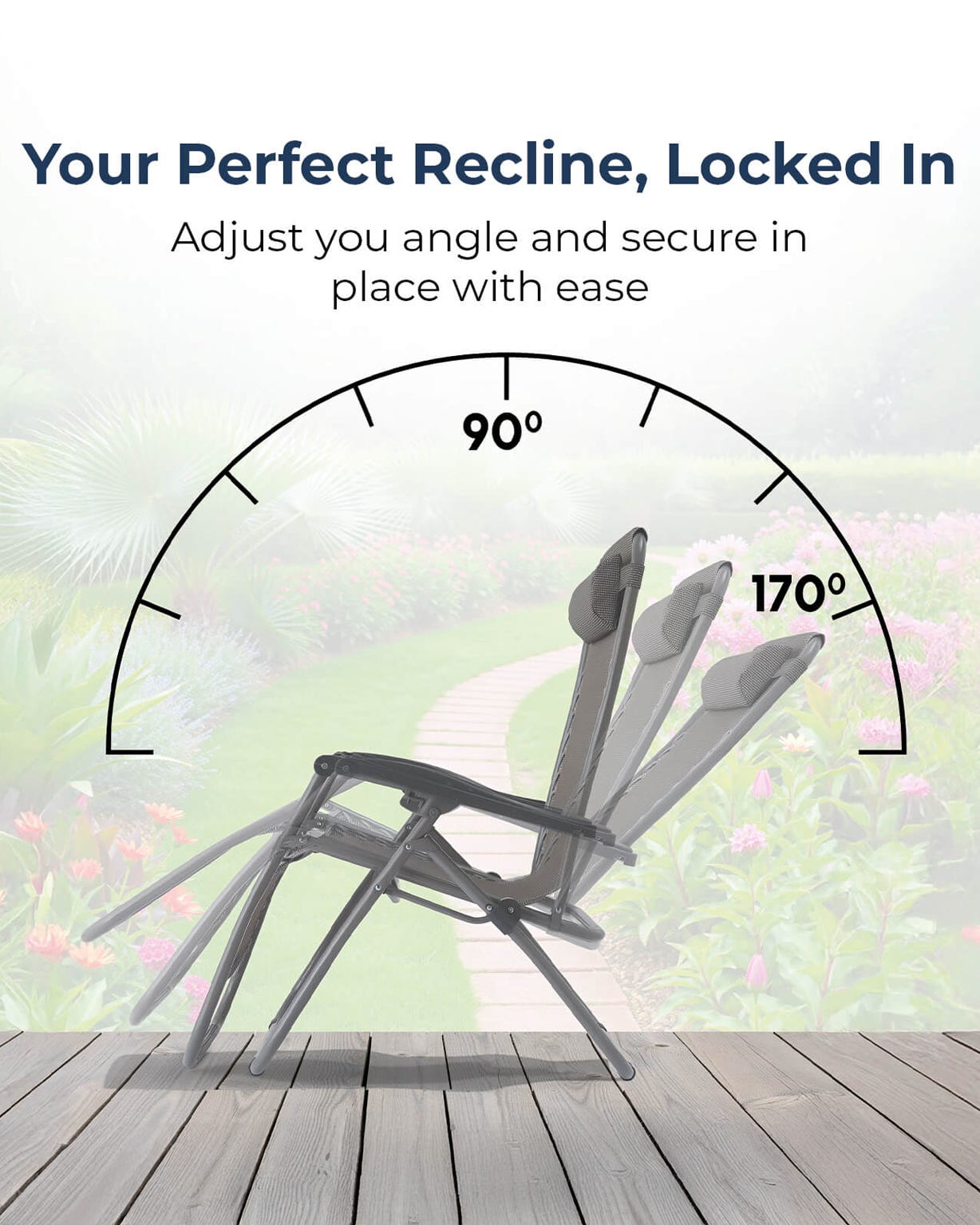 Zero Gravity Grey Reclining Garden Chair