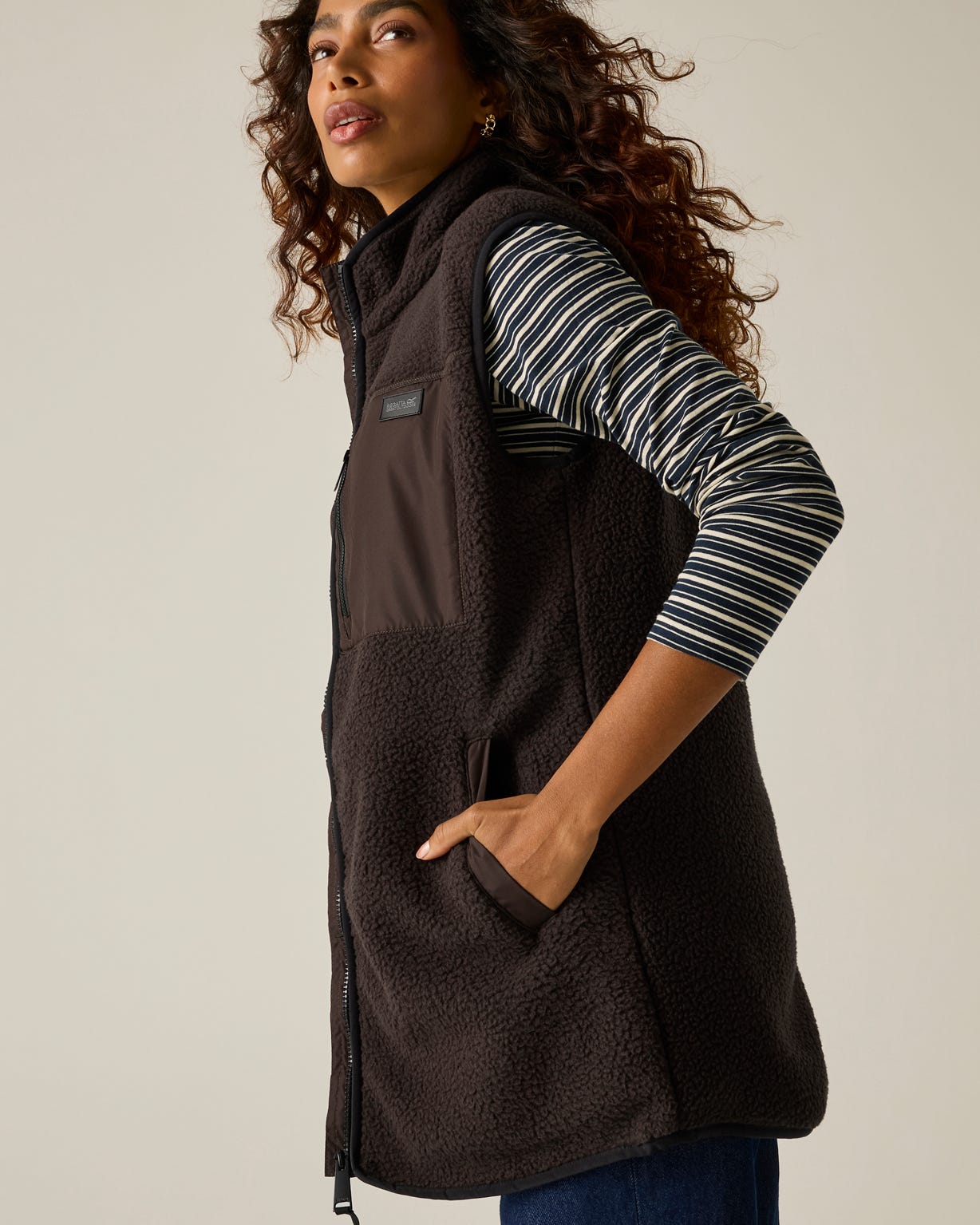 Regatta Womens Frankie Borg longline Fleece Gilet