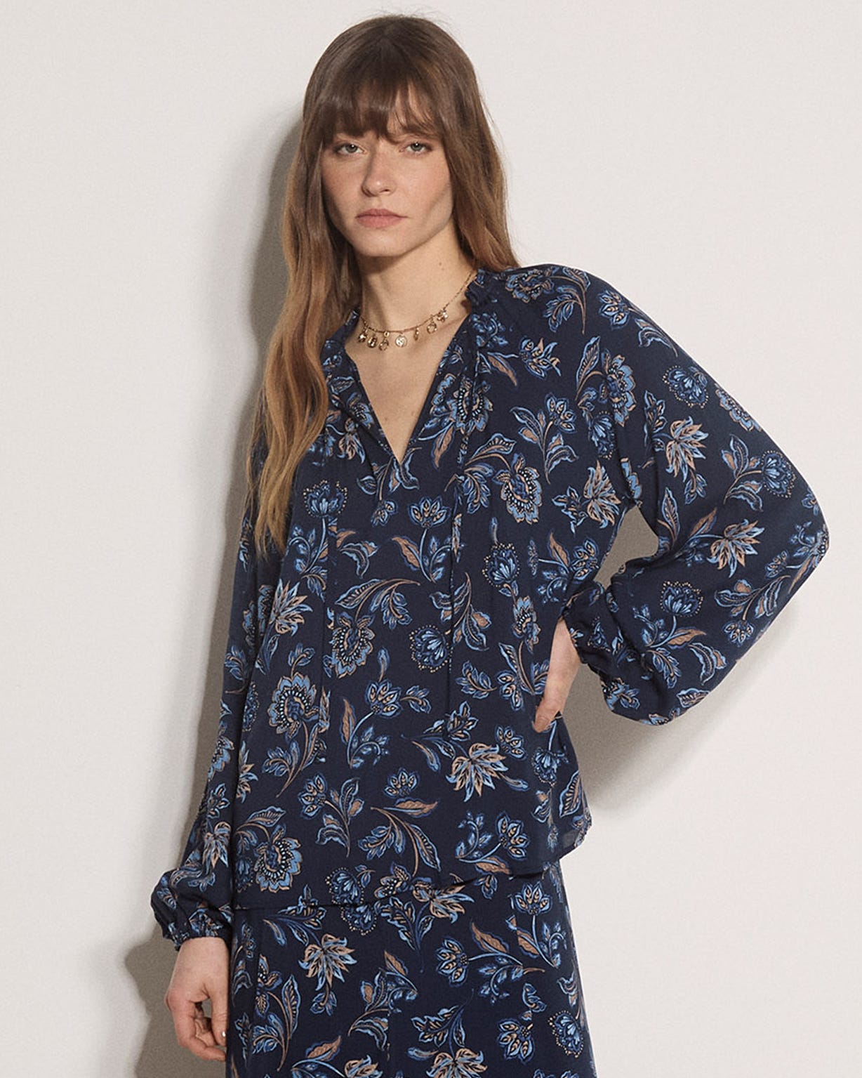 Apricot Ruffle Blouse