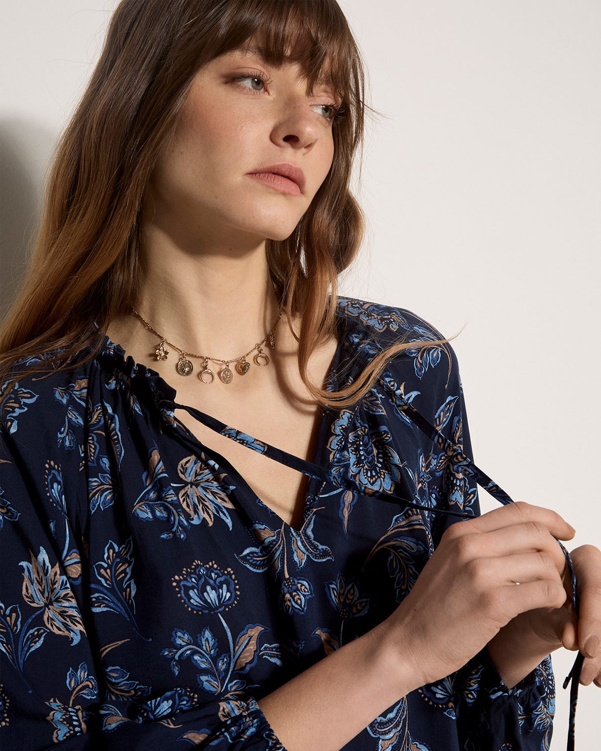 Apricot Ruffle Blouse