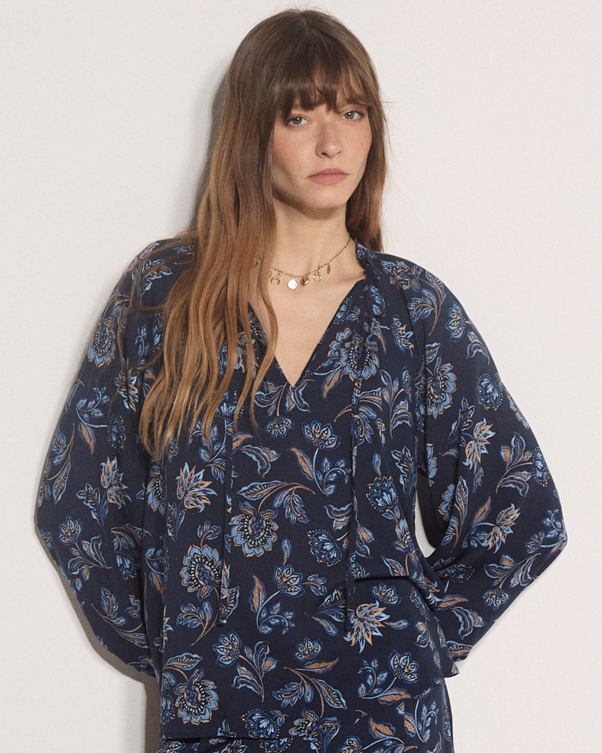 Apricot Ruffle Blouse