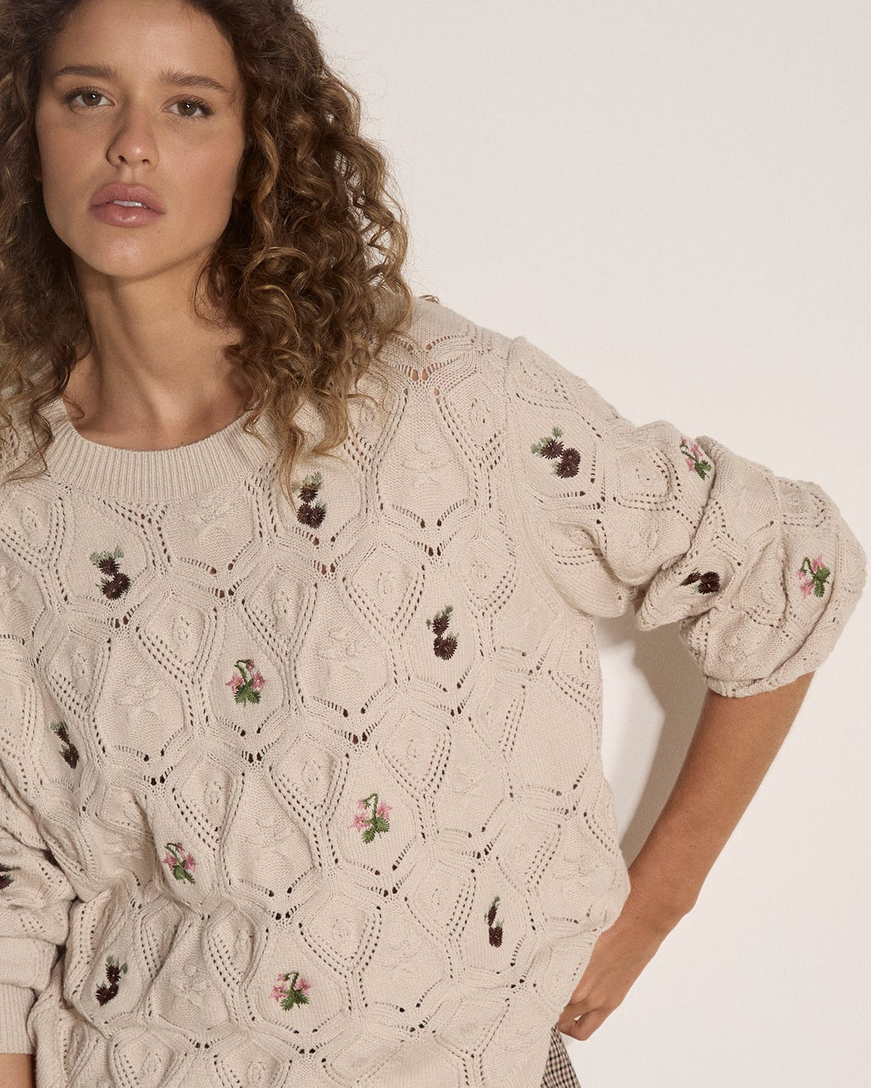 Apricot Pointelle Jumper
