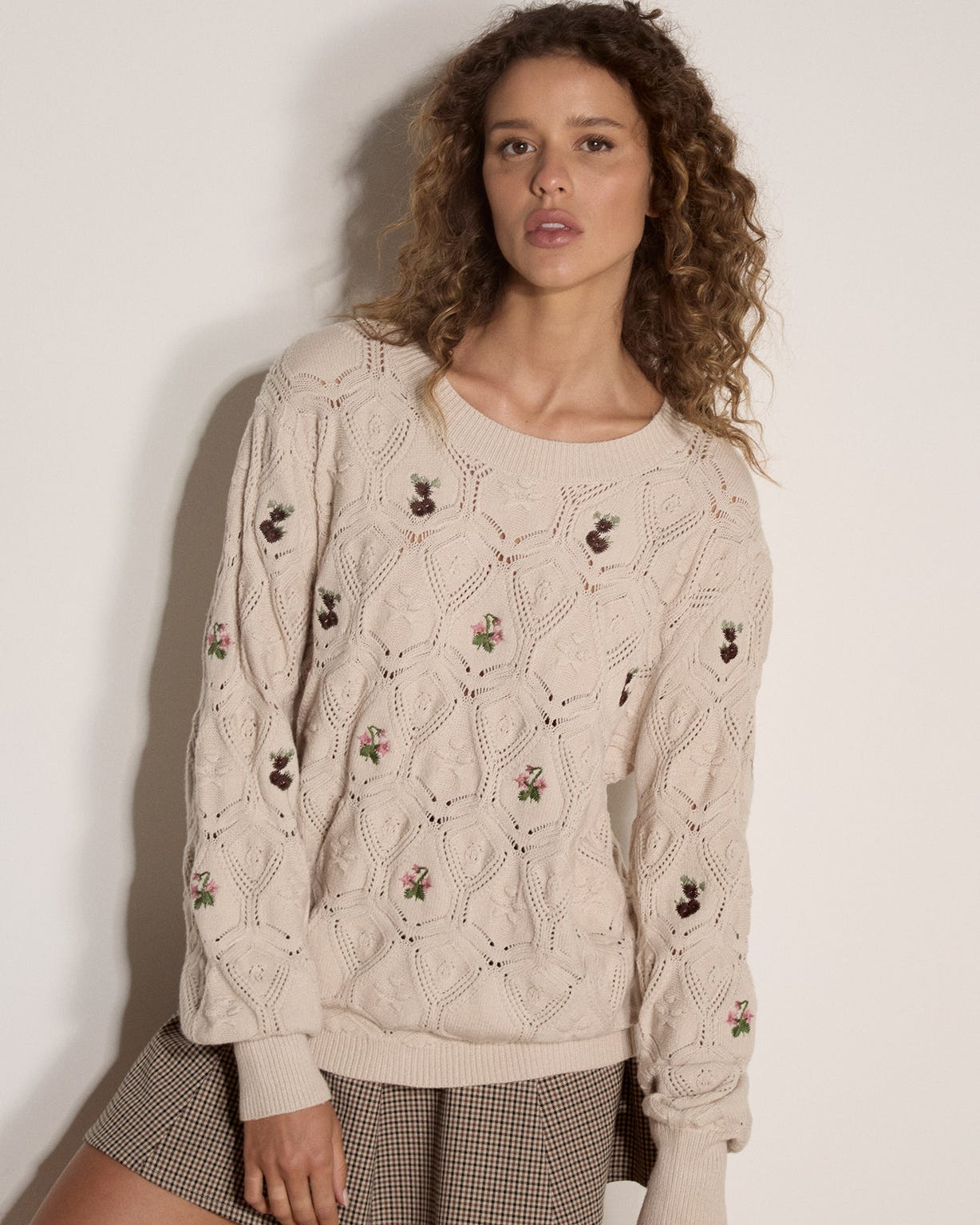 Apricot Pointelle Jumper