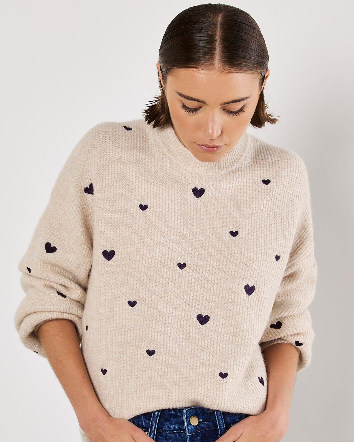 Apricot Embroidered Jumper 