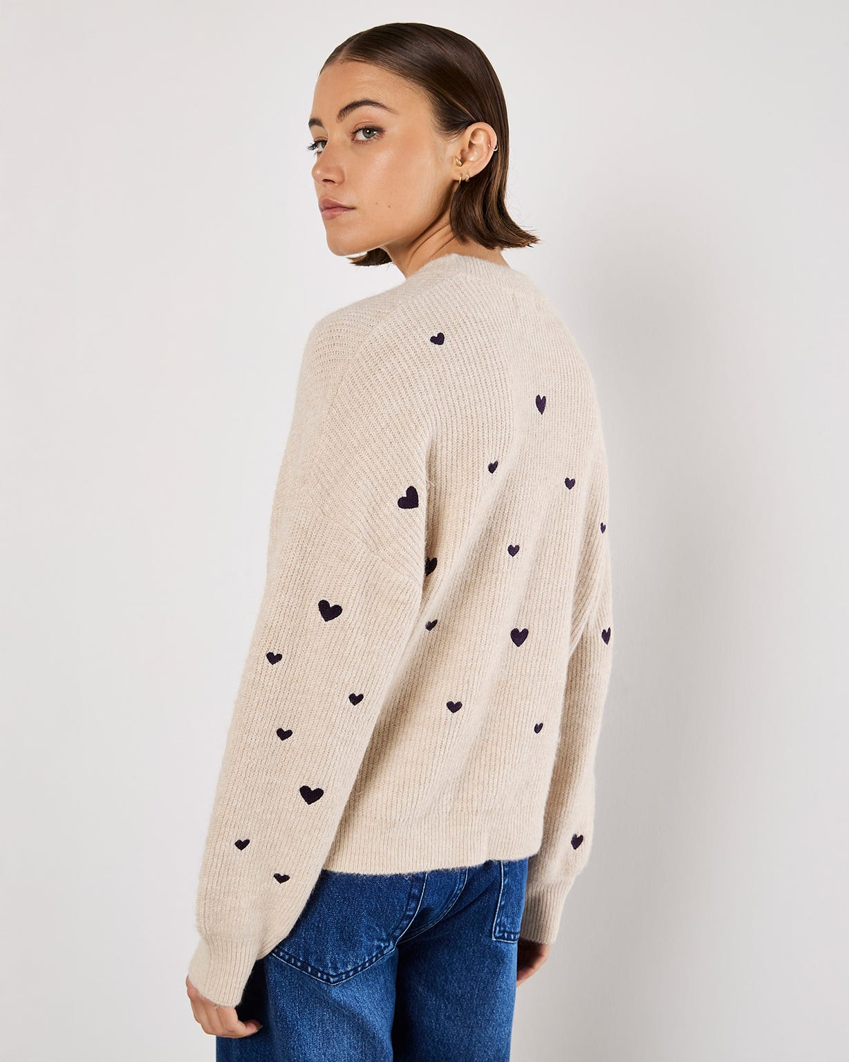 Apricot Embroidered Jumper 