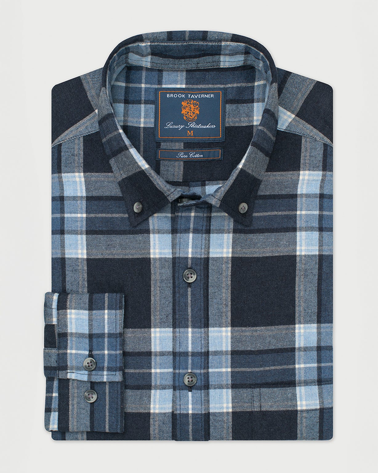 Brook Taverner Check Brushed Cotton Shirt 