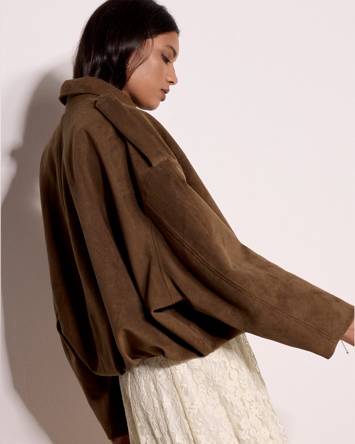 Apricot Suedette Jacket  