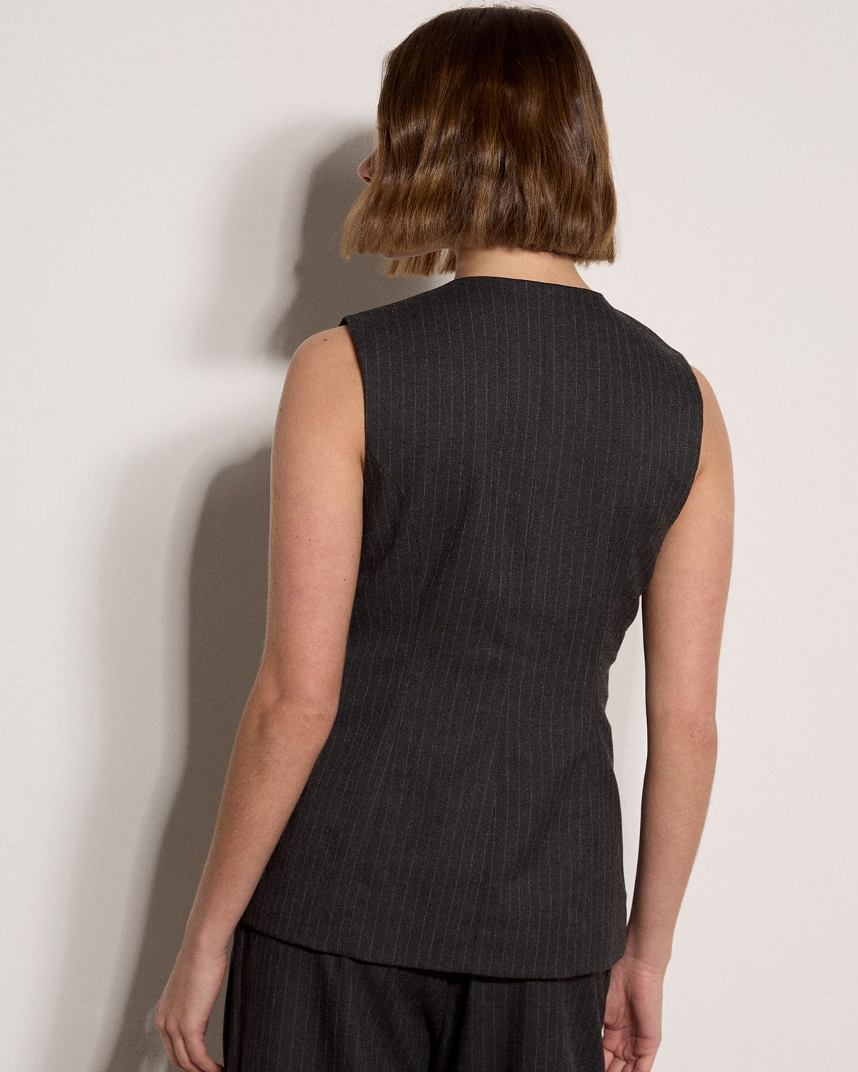Apricot Pinstripe Waistcoat  