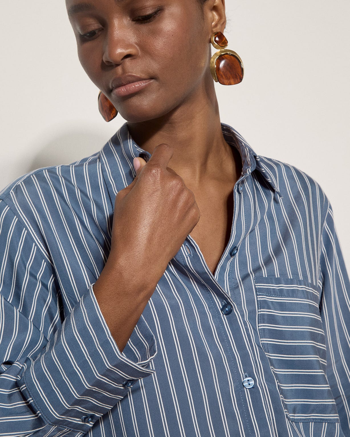 Apricot Stripe Overshirt 