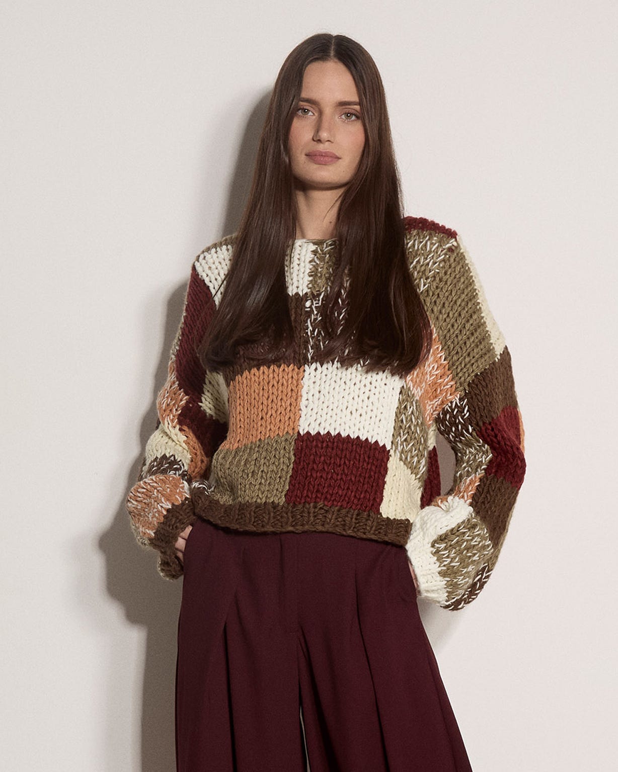 Apricot Patchwork Jumper