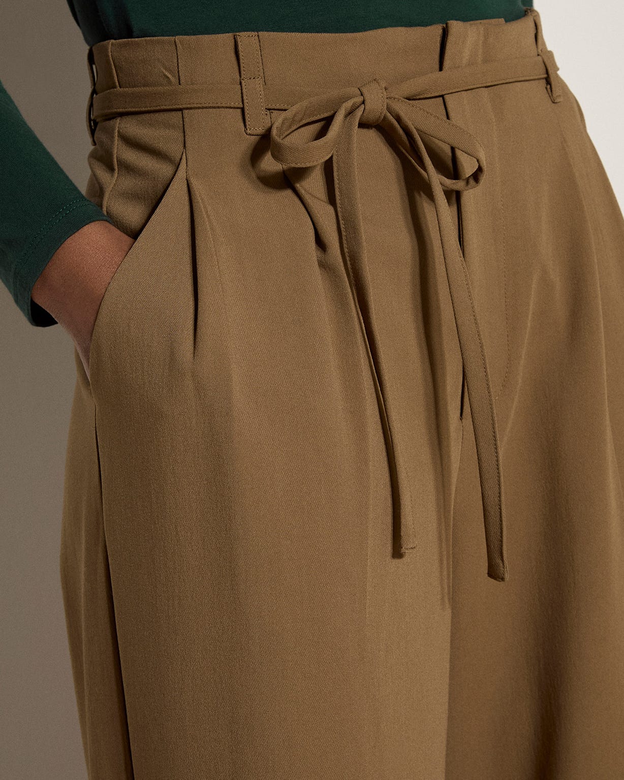 Apricot Pleat Detail Trouser