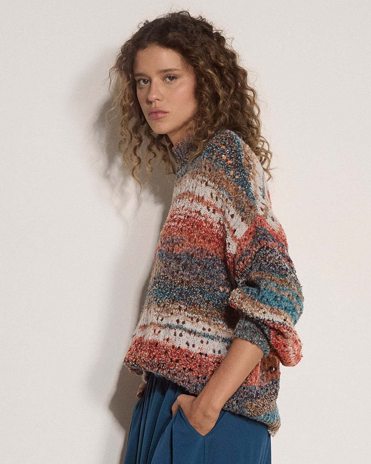 Apricot Multi Stripe Jumper 