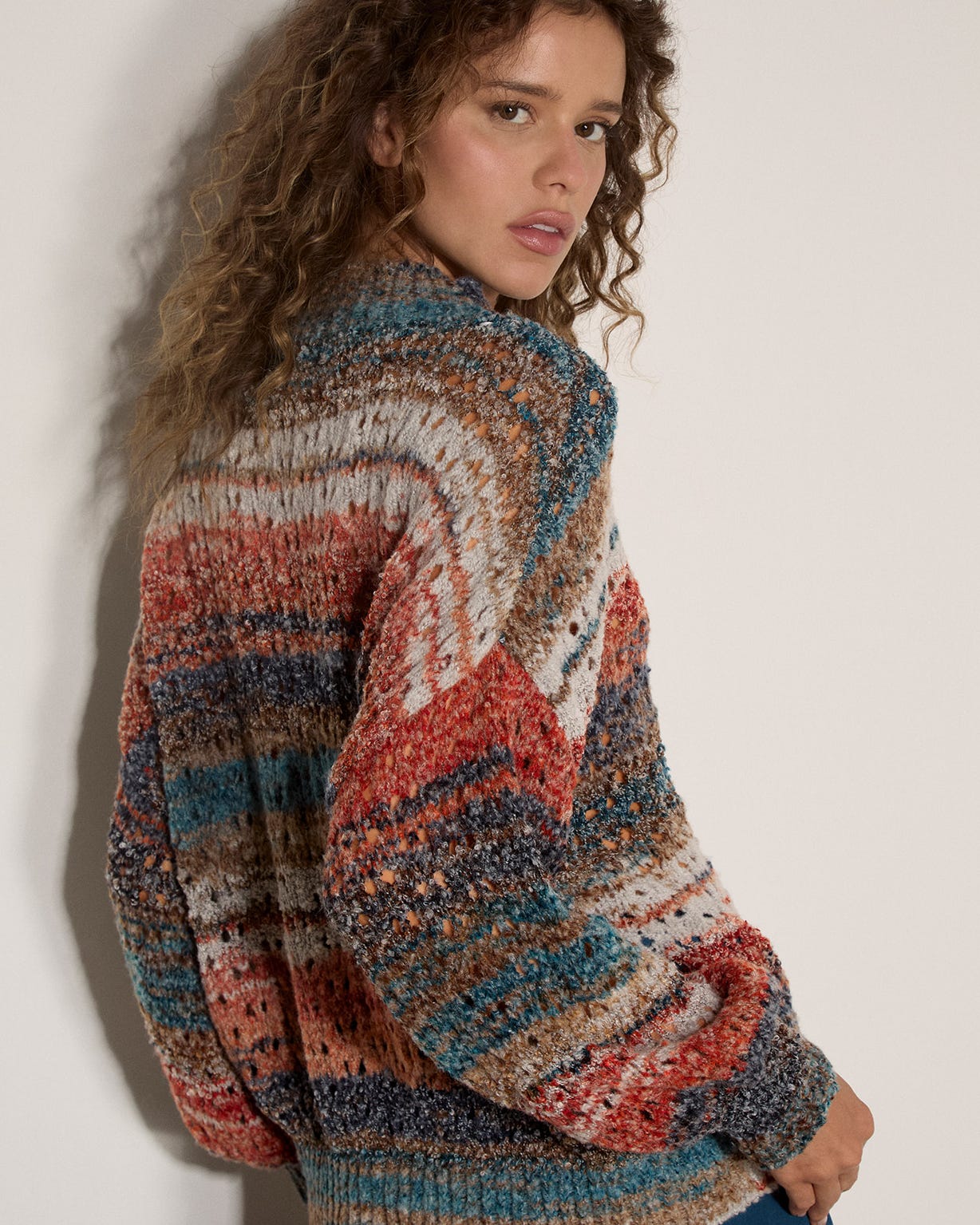Apricot Multi Stripe Jumper 