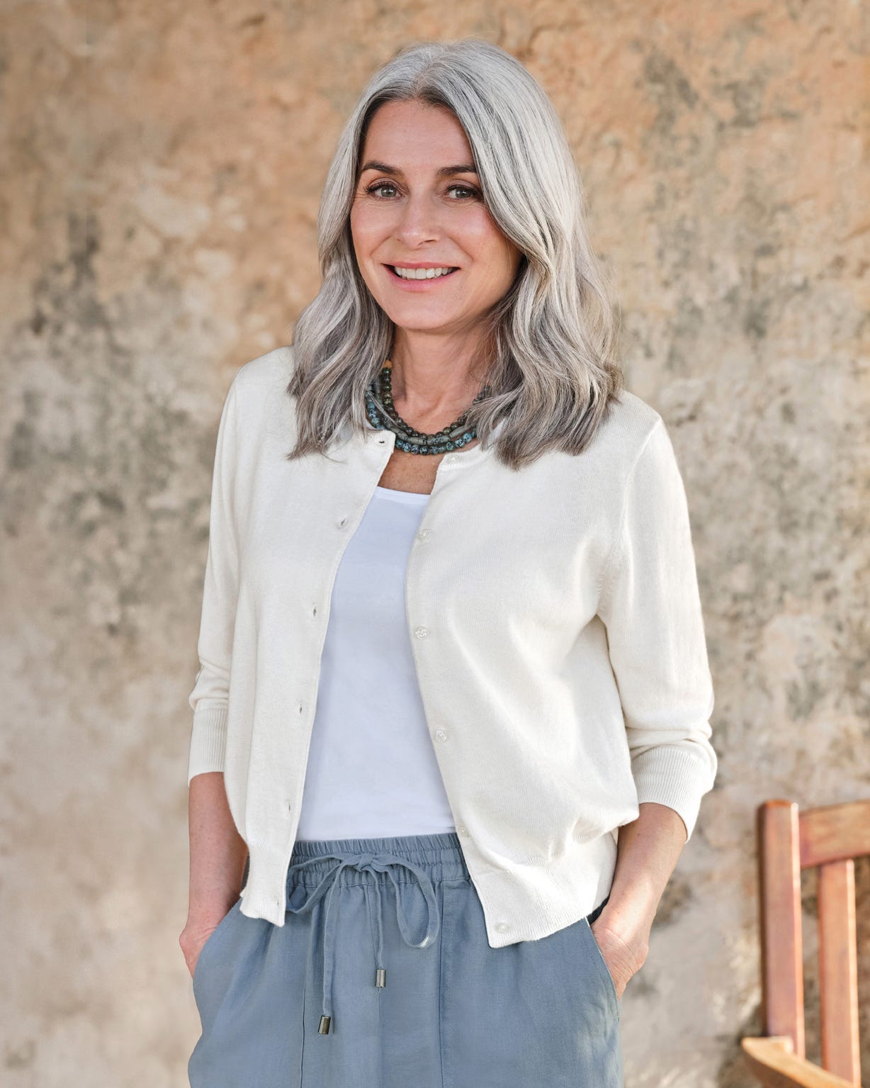 WoolOvers Cotton Mix Cardigan
