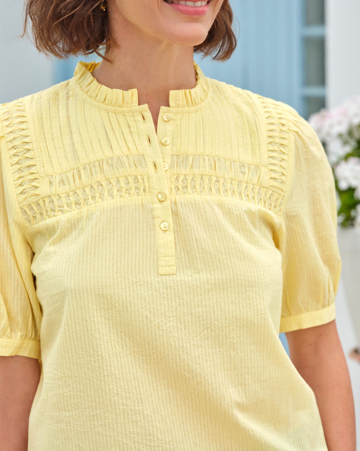 WoolOvers Pin Tuck Detail Top 