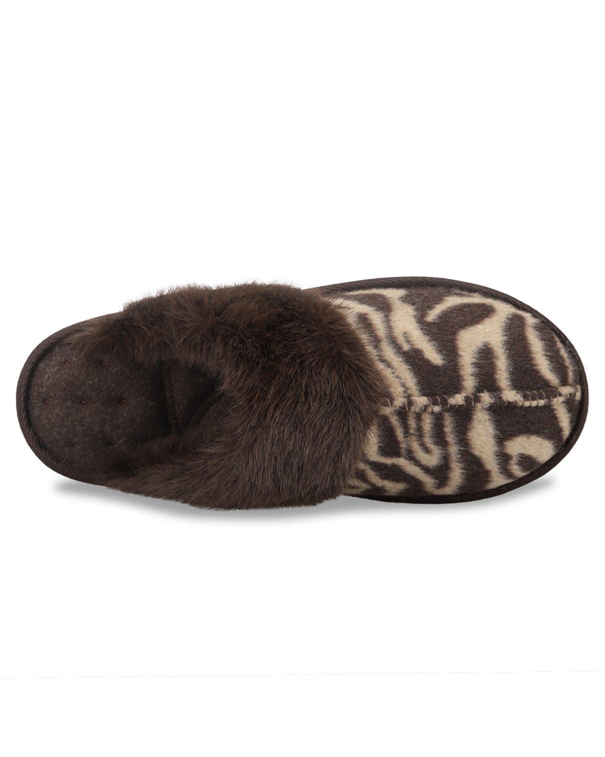 Totes Isotoner Ladies Animal Fur Mule 