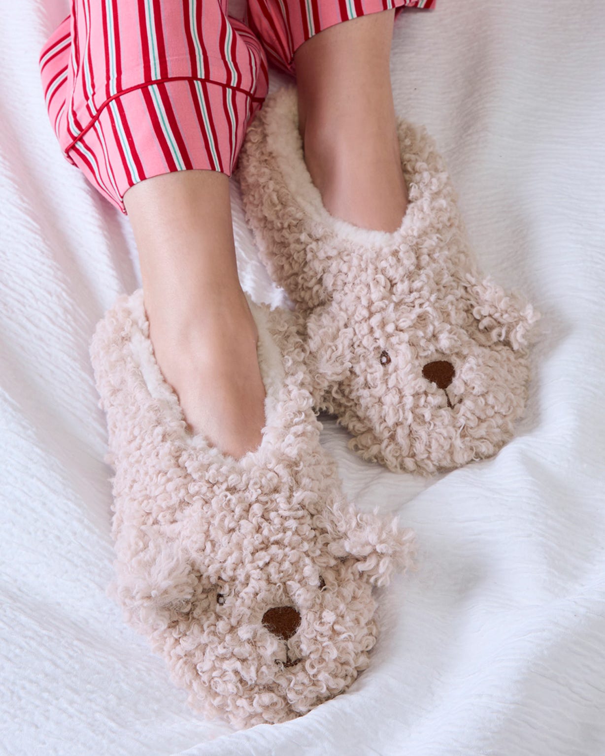 Totes Ladies Borg Novelty Footsies 