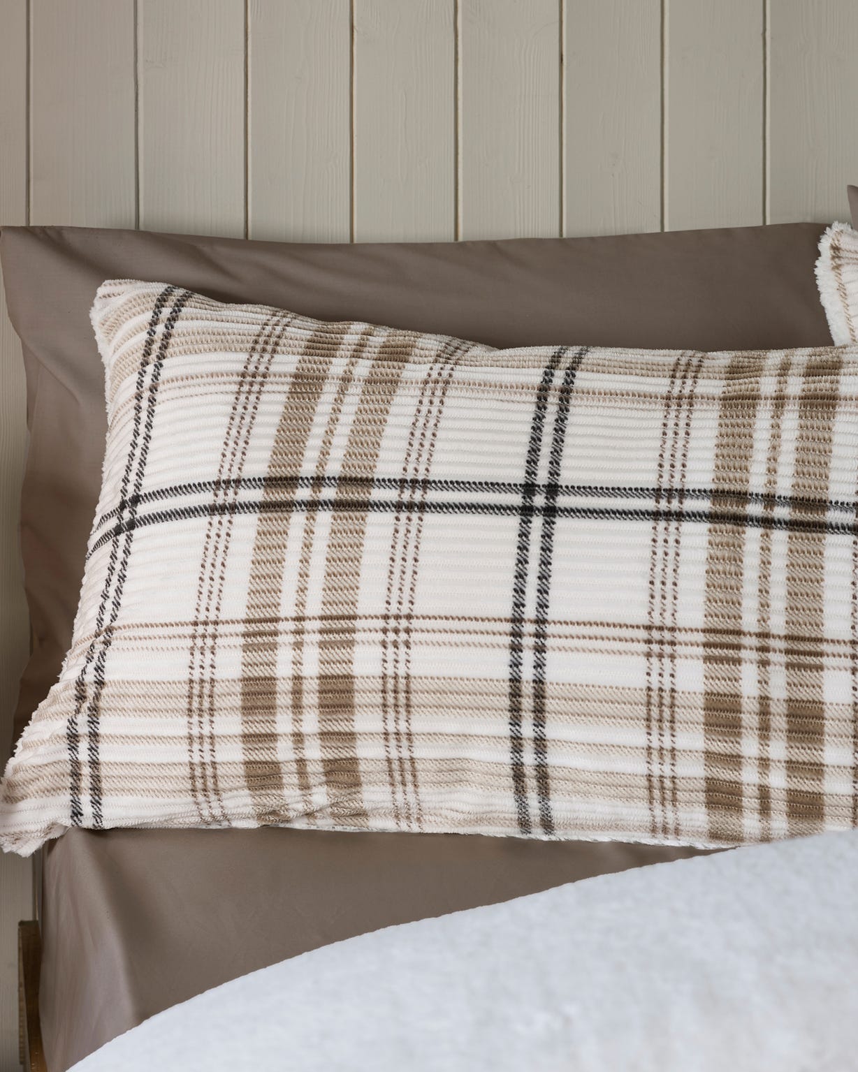 Cosy Ribbed Check Duvet Set 
