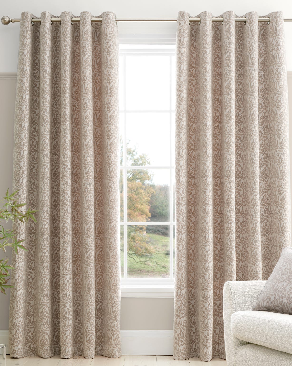 Chenille Leaves Curtains 