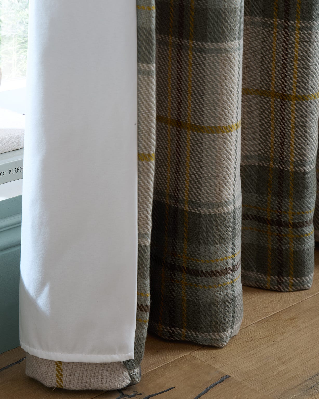 Brushed Woven Glencoe Check Curtains 