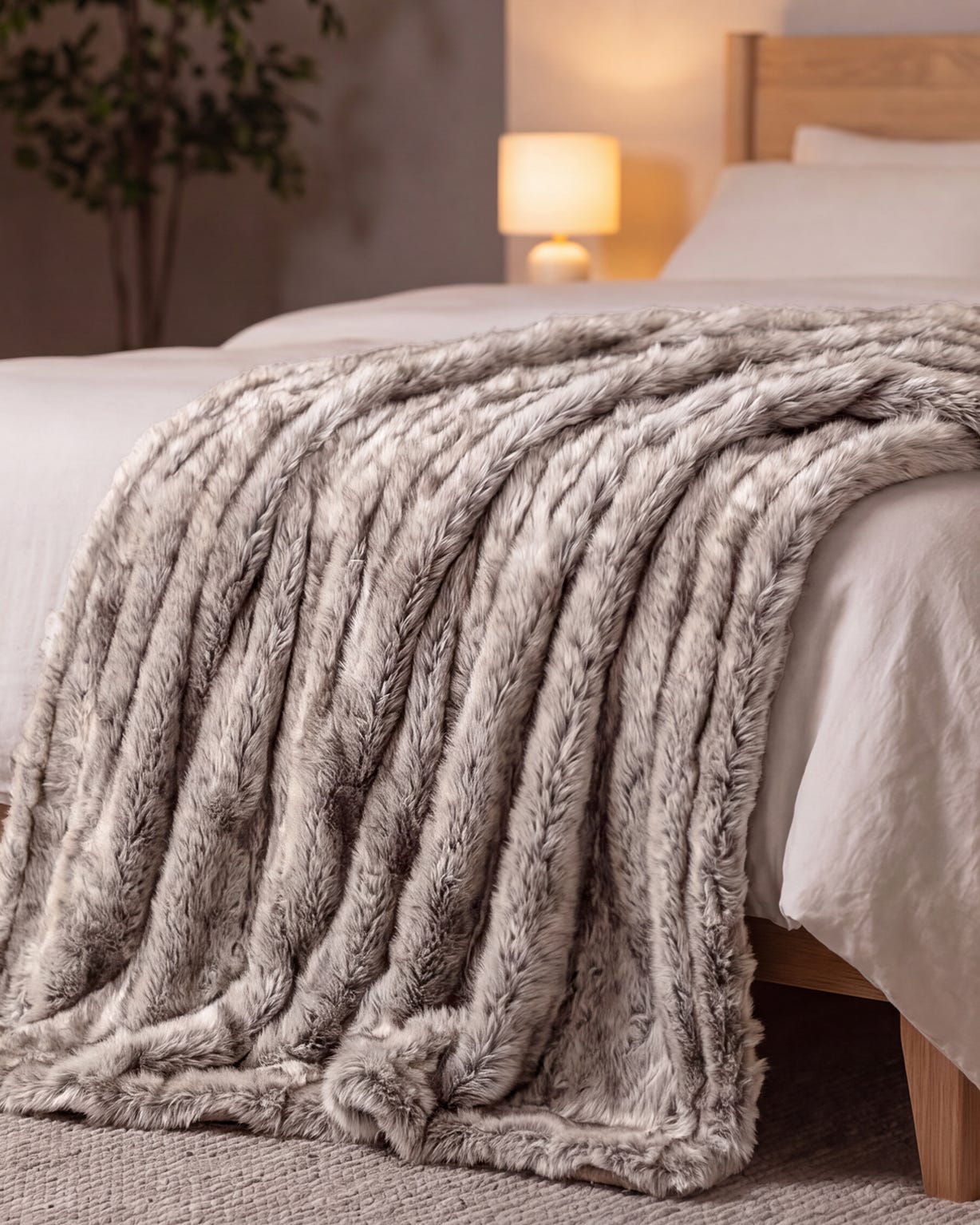 Chantilly Fur Throw 