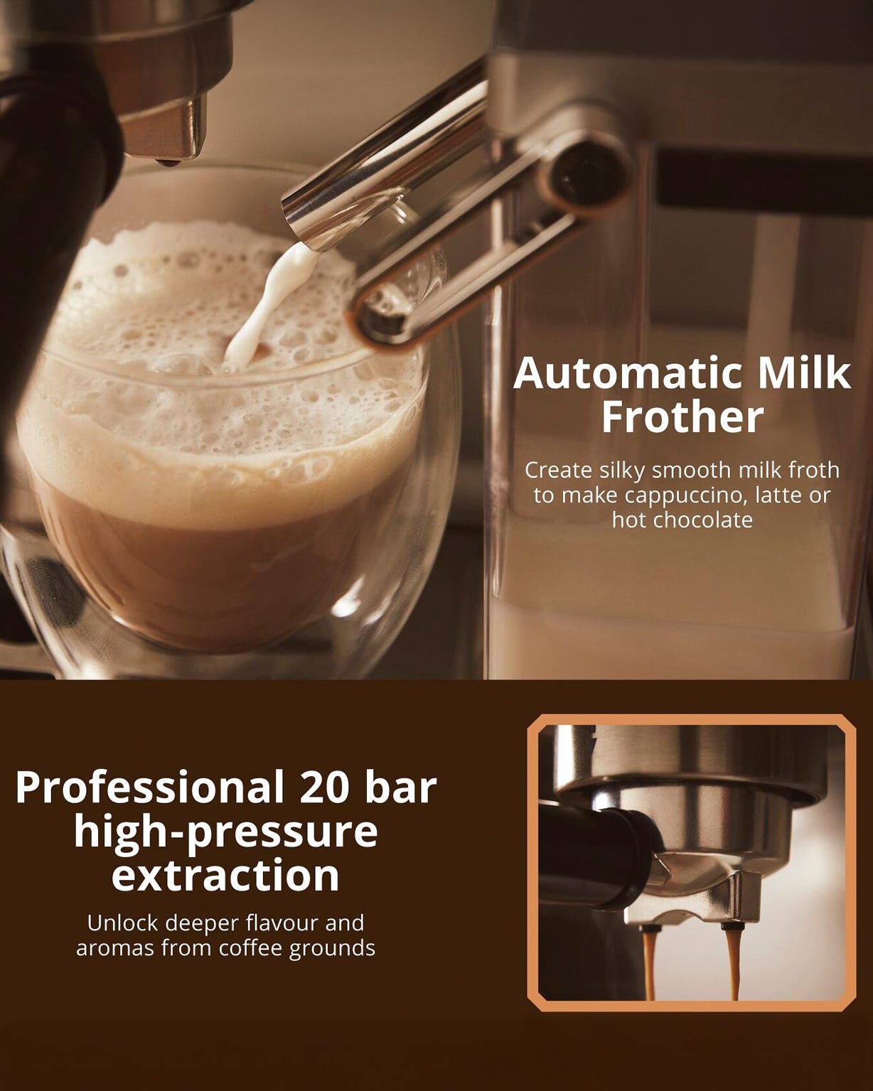 Swan Digital Espresso Coffee Machine with Touch Display 